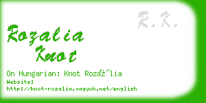 rozalia knot business card